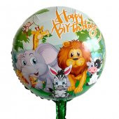 Safari 17 İnc Yuvarlak Folyo Balon - 1