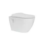 Creavit Terra Kanallı Beyaz Asma Klozet TP325, Creavit Terra Duck Yavaş Kapak - 6