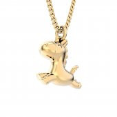 Chocli 18 Ayar Altın Kaplama Uçan Unicorn Kolye - 1