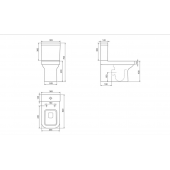 Turkuaz Seramik Noura Alttan çıkışlı Klozet Set Damla Iç Takım + Yavaş Kapanır Pp Kapak - Beyaz thumbnail 2