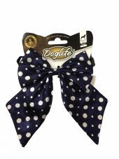 Doglife Köpekler İçin Papyon Lacivert Puantiyeli 12 cm - 1