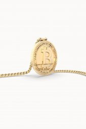 Chocli 18 Ayar Altın Kaplama Bitcoin Ayarlanabilir Kolye - 5