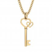 Chocli 18 Ayar Altın Kaplama Love Key Kolye - 1