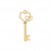 Chocli 18 Ayar Altın Kaplama Love Key Kolye - 3