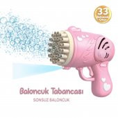 33 Kanal Işıklı Pilli Baloncuk Makinesi Köpük Tabancası Bubble Gun Machine - 1