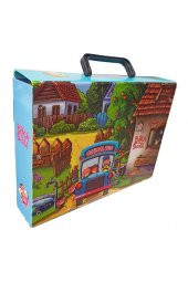 Saplı Klasör Figürlü 1 Adet Kulplu Klasör 32x24x7 cm Okul Öğrenci Klasörü Saplı Çanta Saplı Dosya - 2