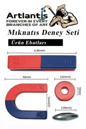 Mıknatıs Seti 1 Paket Deney Malzemesi Okul Projeleri İçin Manyetik Mıknatıs Deney Oyun Seti Eğitici - 2
