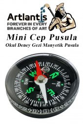 Mini Pusula 1 Adet Küçük Pusula Okul Deney Gezi Cep Pusulası Manyetik Pusula 7x30 mm Plastik Öğrenci - 1