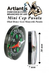 Mini Pusula 1 Adet Küçük Pusula Okul Deney Gezi Cep Pusulası Manyetik Pusula 7x30 mm Plastik Öğrenci - 2