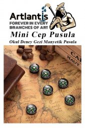 Mini Pusula 1 Adet Küçük Pusula Okul Deney Gezi Cep Pusulası Manyetik Pusula 7x30 mm Plastik Öğrenci - 4