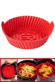 Onikiden Yanmaz Yapışmaz Airfryer Silikon Pişirme Kabı SL099 - Tüm Fritözlerle Uyumlu 20x5cm thumbnail 5
