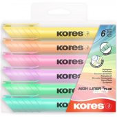 36060 Hıgh Lıner Plus Pastel Set, Chisel Tip, Karışık Colours Plastic Case 6 Adet - 1