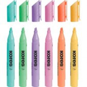 36060 Hıgh Lıner Plus Pastel Set, Chisel Tip, Karışık Colours Plastic Case 6 Adet - 3
