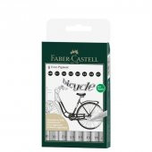 Faber Castell Ecco Pigment Teknik Çizim Kalemi 8li Set (16 60 08) - 1