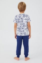 U.S. Polo Assn. 1358 Flowered Erkek Çocuk Kısa Kol Pijama Takım - 2