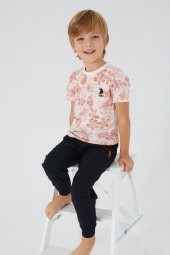 U.S. Polo Assn. 1358 Flowered Erkek Çocuk Kısa Kol Pijama Takım - 3