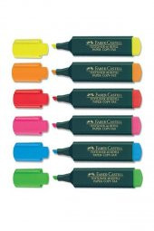 Fosforlu Kalem 6 Lı 1 Paket Textliner Canlı Renkler Kesik Uçlu İşaretleme Kalemi Sarı Turuncu Kırmızı Pembe Mavi Yeşil - 3