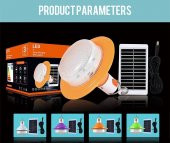 Güneş Enerjili Led Solar Şarjlı UFO Ampul Kamp Lambası Feneri 3 Modlu Dekoratif Bahçe - 2