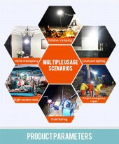 Güneş Enerjili Led Solar Şarjlı UFO Ampul Kamp Lambası Feneri 3 Modlu Dekoratif Bahçe - 3