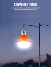 Güneş Enerjili Led Solar Şarjlı UFO Ampul Kamp Lambası Feneri 3 Modlu Dekoratif Bahçe - 4