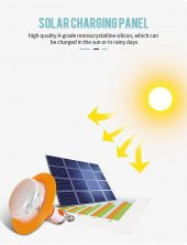 Güneş Enerjili Led Solar Şarjlı UFO Ampul Kamp Lambası Feneri 3 Modlu Dekoratif Bahçe - 5