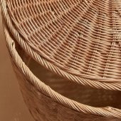 Rattan, Kapaklı Saklama Gözlü Puf MeridyenDukkan, El Yapımı Saklama Kutusu - 5
