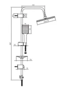 Ar Lucia Yağmurlama Duş Kolonu Duş Robotu Mat Siyah 103558021 - 2
