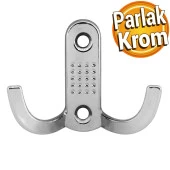 Noktalı Portmanto Vestiyer Duvar Dolap Elbise Askısı Krom Metal Mobilya Kapı Askılığı Aparatı thumbnail 1