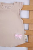 Bayramlık Kaşkorse Dantelli Tül Fiyonk Kız Bebek Çıtçıtlı Yazlık İkili Takım - 8