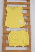 Bayramlık Kaşkorse Dantelli Tül Fiyonk Kız Bebek Çıtçıtlı Yazlık İkili Takım - 3