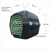 En Dev Büyük Kırılmaz Sağlam 66x45 cm Kedi Köpek Hayvan Taşıma Sevketme Kutusu Sandığı Kabı Çantası thumbnail 3