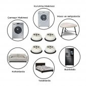 Aletçantam Çamaşır Bulaşık Makine Buzdolabı Kaydırmaz Vantuz Ayağı Titreşim Sarsıntı Önleyici Yükseltici Ayak Seti - 2