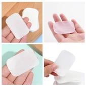 1 Paket(100 Adet) Yedek Tek Kullanımlık Taşınabilir Kağıt Sabun - 4
