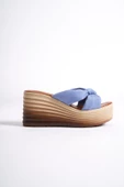 Pointy Kot Rengi Dolgu Topuklu Günlük Terlik - 2