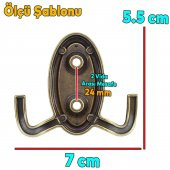 Duvar Vestiyer Askısı Metal Dolap Elbise Havlu Askılığı Antik Sarı Askı Askılık - 3