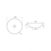 Turkuaz Seramik Cerastyle Zero Tezgah Üstü 46 cm Lavabo - 3