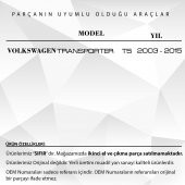 Volkswagen Transporter T5  için Kalorifer Kumanda Teli - 2