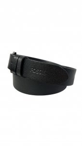Fossil Siyah Rengi Hakiki Düz Deri Spor 4 cm Erkek Kemeri-125 - 4
