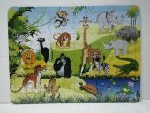 Vahşi doğa hayvanları Eğitici Puzzle  80 Parça 39x29 cm - 1