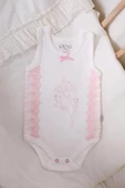 Fistolu Yazlık Şık Kız Bebek Çocuk Özel Gün Organik Atlet Badi - 1