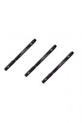UNİ-BALL Uni Pin 0.05 Fine Line Akrilik Uçlu Teknik Çizim Kalemi Siyah 3 Adet - 1