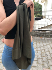ASKER YEŞİLİ 55*55 CM 100 PAMUKLU BANDANA-BANDANA24 - 4