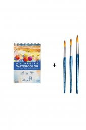 Art Tone Art Design 123 Suluboya Fırça Seti ve Van Dyck Defter a5 300gr - 1