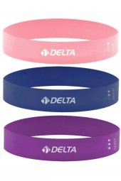 Delta Latex 3lü Aerobik Pilates Direnç Egzersiz Bandı Squat Çalışma Lastiği - 1