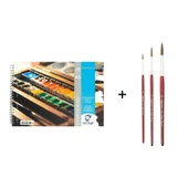 Talens Van Gogh Sulu Boya Defteri A5 300gr. ve Bigpoint 145 Suluboya Fırça Seti No: 2-6-10 - 1