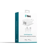 Ttec 2SCS21DB SmartCharger Duo 2.4A Seyahat Şarj Aleti Çift USB + Lightning ve Micro USB Kablo - 4