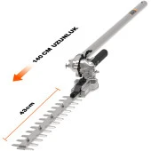 WORX WA0220 WG186E.1 ile Uyumlu 43CM Teleskobik Uzatmalı Açı Ayarlı Çit Budama Başlığı - 7