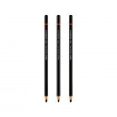 Bigpoint Charcoal Pencil Kömür Kalemi (7.2mm X 175mm) 3'lü Hard Set - 1