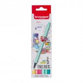 Bruynzeel Fineliner 0.4 mm 6 Renk Light - 1