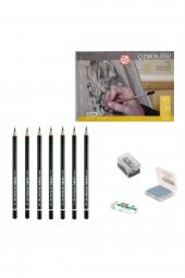 LYRA Eskiz Başlangıç Seti 2 + Dereceli kalem + a5 Defter + Dağıtıcı Set + silgi + Açacak + Hamur silgi - 1